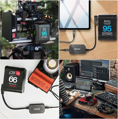 Moman PD100 D-Tap إلى USB-C 100W محول شحن سريع ومصدر طاقة، شحن وتفريغ ثنائي الاتجاه لبطارية V-Mount، كاميرا الهاتف الذكي والكمبيوتر المحمول والكمبيوتر اللوحي in Kuwait