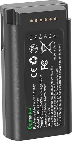 E340 لجرس باب يتضمن شاشة عرض فيديو eufy E340 7000mAh بطارية قابلة للشحن ذات سعة عالية مدمجة مع منفذ شحن USB-C in Kuwait