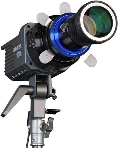 Bowens Mount Snoot Spotlight Gobo Projector- Compatible with Aputure Amaran 60D/XS/100X/D 200D/X, Godox SL60, includes 5 Color Filters and 31 Gobos. with 4 Leaves Barndoor Insert Studio Photography in Kuwait