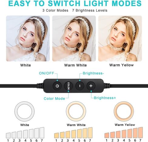 Godox LR120 Ring Light Kit, 12" Ring Light with Adjustable Stand, 3000K to 6000K Brightness 10%-100% CRI 90+ with Cell Phone Holder for Live Stream/Makeup/YouTube/TikTok in Kuwait