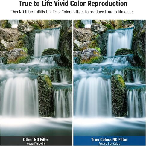 NEEWER 58mm True Colors Variable ND2-ND400 Filter, Hard Stops Adjustable Neutral Density VND Filter with Multi Coated HD Optical Glass/Aluminum Frame/Water Repellent/Scratch Resistant in Saudi Arabia