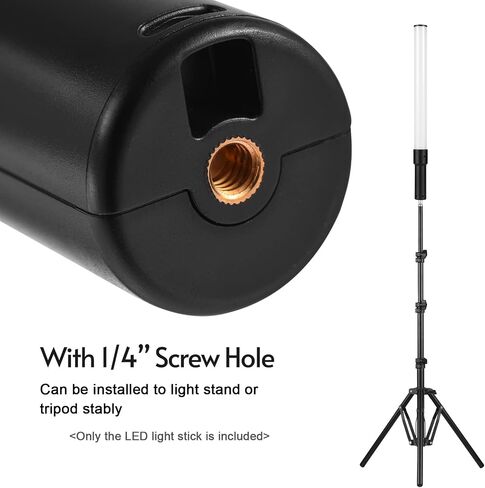 Andoer D2 أنبوب ضوء RGB محمول LED عصا إضاءة فيديو 2500K/5500K/8500K قابلة للتعتيم 7 تأثيرات ضوئية ملونة بطارية مدمجة لتصوير الفيديو المباشر لصورة المنتج in Saudi Arabia