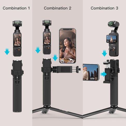 Smatree Portable Osmo Pocket 3 Power Stick (Power Bank) Compatible for DJI Osmo Pocket 3, Handheld Smartphone Holder Mount Pocket Bracket Set with Tripod for Osmo Pocket 3 in Saudi Arabia