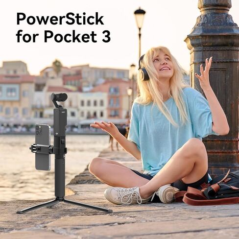 Smatree Portable Osmo Pocket 3 Power Stick (Power Bank) Compatible for DJI Osmo Pocket 3, Handheld Smartphone Holder Mount Pocket Bracket Set with Tripod for Osmo Pocket 3 in Saudi Arabia