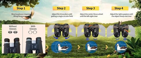 12x50 Professional HD Binoculars for Adults High Powered,Bird Watching Binoculars for Travel,Hunting,Camping,Concert,with Aluminium Alloy Housing,Rubber-Armored in Saudi Arabia