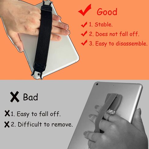Hand Strap for 9-11 Inch Tablet, Strap for iPad/iPad Pro/iPad Air/Kindle, Tablet Handle Grip, High-Elasticity Versatile Hand Strap Lightweight Finger in Saudi Arabia