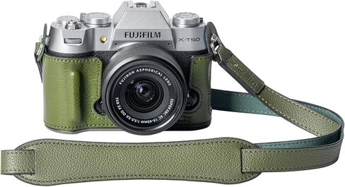 SMALLRIG X-T50 Half Leather Case Kit with Shoulder Strap, Retro Style Leather Camera Half Case with Aluminum Alloy Frame for FUJIFILM X-T50 (Black) - 4709 in Saudi Arabia