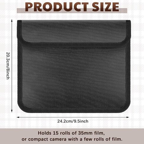 2 Pieces Filmguard Bag Medium Storage Carrying Case Bag Xray Proof Bags Film X-Ray Protector Bag Radiation-resistant Bag for Photographers Tourists Travelers, Black in Saudi Arabia