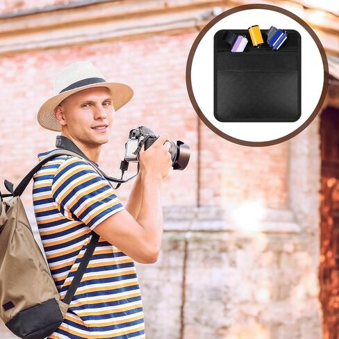 2 Pieces Filmguard Bag Medium Storage Carrying Case Bag Xray Proof Bags Film X-Ray Protector Bag Radiation-resistant Bag for Photographers Tourists Travelers, Black in Saudi Arabia