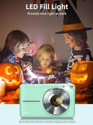 Digital Camera FHD 1080P Kids Camera with 32GB Card, 16X Zoom Anti Shake Compact Point and Shoot Digital Camera Small Camera for Kids Girls Boys Students, Mint Green in Kuwait