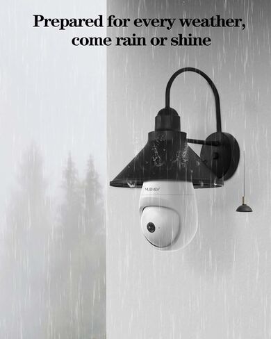 MUBVIEW Light Bulb Security Camera Outdoor Waterproof, 5GHz/2.4GHz WiFi Wireless Light Socket Security Camera, 2K Bulb Camera with Color Night Vision AI Human Detection, Compatible with Alexa in Kuwait