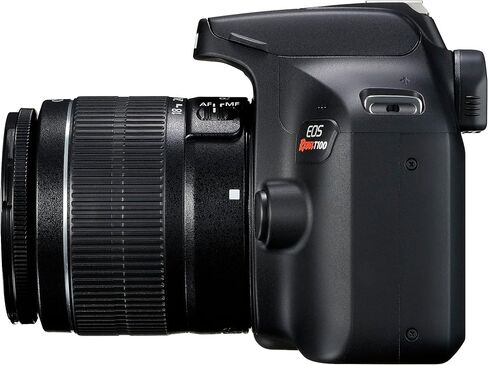 Canon EOS Rebel T100 DSLR Camera with EF-S 18-55mm f/3.5-5.6 III Lens, 18MP APS-C CMOS Sensor, Built-in Wi-Fi, Optical Viewfinder, Impressive Images & Full HD Videos, Includes 32GB SD Card (Renewed) in Saudi Arabia