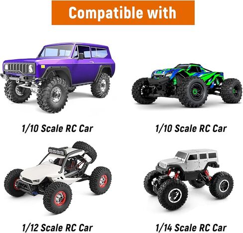 مشابك جسم GoHobby RC مع عروات سحب لـ 1/10 1/12 1/14 Arrma Axial SCX10 Redcat Tamiya HSP Himoto، 20 حزمة (فضي) in Saudi Arabia