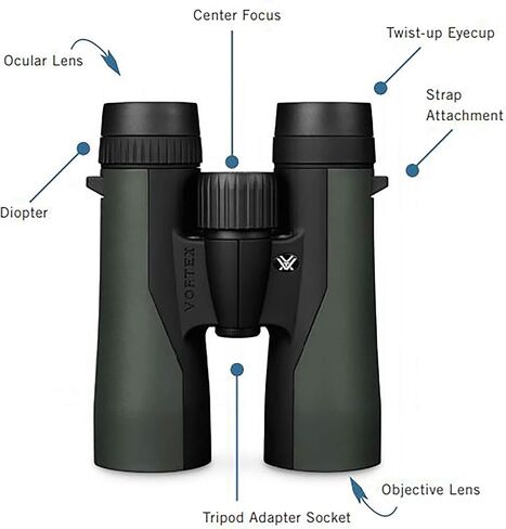 Vortex Optics Crossfire Roof Prism Binoculars 10x50 in Saudi Arabia
