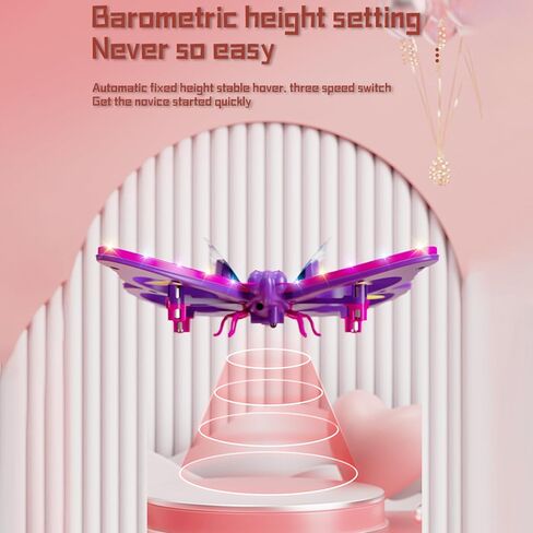 GoolRC Mini Drone for Beginners, 2.4GHz RC Butterfly Drone, RC Quadcopter with 3D Flip, Gravity Sensing, Headless Mode, Altitude Hold, LED Light, 2 Batteries, Ideal Gift for Boys and Girls in Saudi Arabia