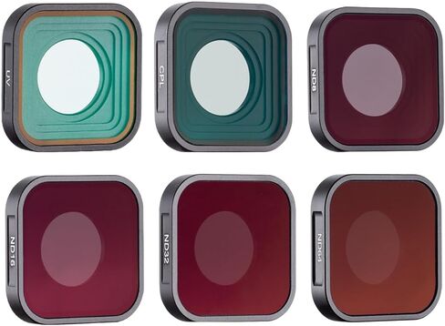 6 عبوات من الأشعة فوق البنفسجية CPL ND8 ND16 ND32 ND64 لـ Gopro Hero 12 /Hero 11/Hero 10/Hero 9 ملحقات كاميرا الحركة محايدة الكثافة مجموعة مرشح المستقطب، مجموعة مرشح CPL/ND حامي لـ GoPro Hero in Kuwait