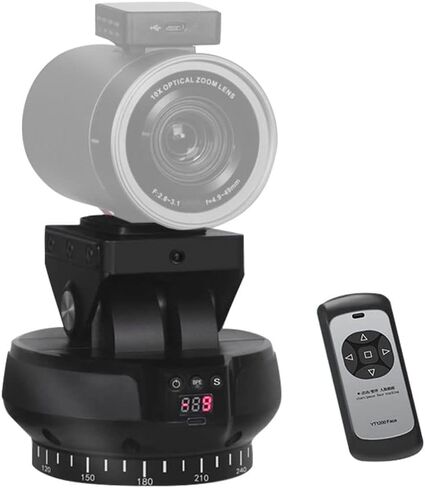 Andoer YT1200 Face Motorized Pan Tilt Head 2-axis Panoramic Head AI Smart Face Tracking 360 degrees Rotation Panoramic Tripod Head Wireless Remote Control 9 Levels Adjustable Speed 1kg Load Capacity in Saudi Arabia