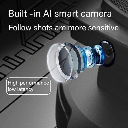 Andoer YT1200 Face Motorized Pan Tilt Head 2-axis Panoramic Head AI Smart Face Tracking 360 degrees Rotation Panoramic Tripod Head Wireless Remote Control 9 Levels Adjustable Speed 1kg Load Capacity in Saudi Arabia