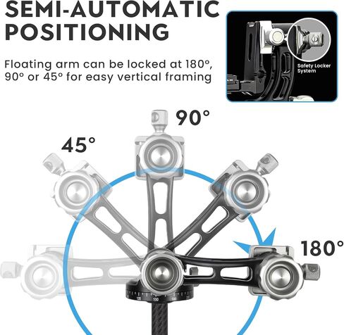 رأس Fotopro E-9H Gimbal، رأس حامل ثلاثي من الألومنيوم للتصوير الفلكي للحياة البرية، رأس سائل عالي التحمل أقصى تحميل 30 كجم/66 رطلاً in Saudi Arabia