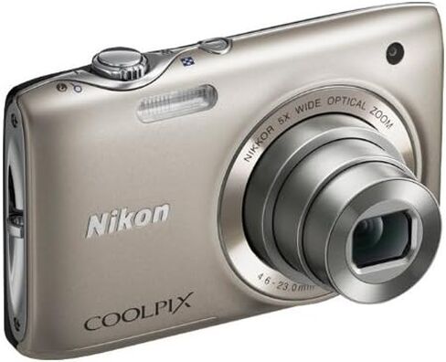 Nikon COOLPIX S3100 14 MP Digital Camera with 5x NIKKOR Wide-Angle Optical Zoom Lens and 2.7-Inch LCD (Silver) in Saudi Arabia