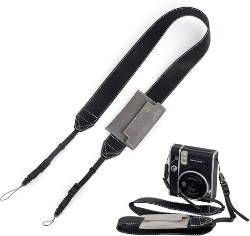 CAIYOULE Camera Shoulder Strap for fuji Instax Mini Series Instant Camera | Camera Shoulder Strap for Fujifilm Instax Mini Evo/SE/13/12/11/99/7+ Instant Camera Case, with Mini 3" Photo Storage Pouch in Saudi Arabia