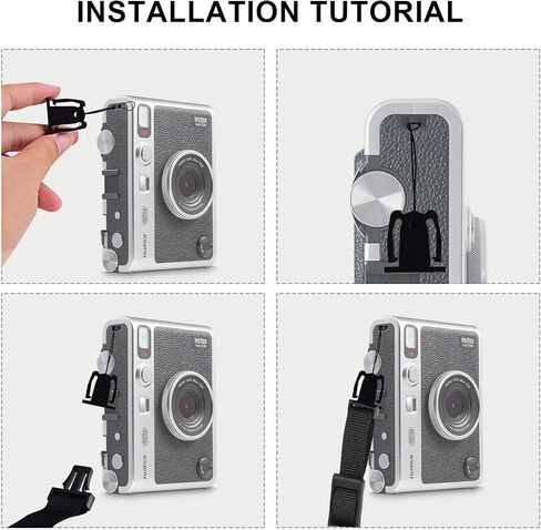 CAIYOULE Camera Shoulder Strap for fuji Instax Mini Series Instant Camera | Camera Shoulder Strap for Fujifilm Instax Mini Evo/SE/13/12/11/99/7+ Instant Camera Case, with Mini 3" Photo Storage Pouch in Saudi Arabia