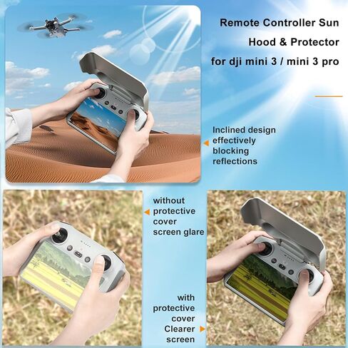 O'woda Mini 3 Pro/Mini 3 Sun Hood for DJI RC - Adjustable Remote Controller Protective Cover for DJI Mini 3 / Mini 3 Pro - Compatible with DJI RC Accessories in Saudi Arabia