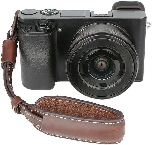 Camera Hand Wrist Strap Leather Hand Strap compatible for Fujifilm X-T5 X-T30 X-T20 X-T4 X-T3 X100V X100F Sony A6000 A6100 A6300 A6400 A6500 A6600 A6700 & More Mirrorless cameras - Coffee in Saudi Arabia