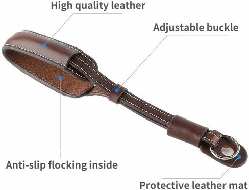 Camera Hand Wrist Strap Leather Hand Strap compatible for Fujifilm X-T5 X-T30 X-T20 X-T4 X-T3 X100V X100F Sony A6000 A6100 A6300 A6400 A6500 A6600 A6700 & More Mirrorless cameras - Coffee in Saudi Arabia