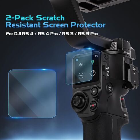 Screen Protector Film for DJI RS 4/RS 4 Pro/RS 3/RS 3 Pro Anti-scratch Tempered Glass LCD Display Film 9H Hardness Protective Film Cover(2 Pack) in Kuwait