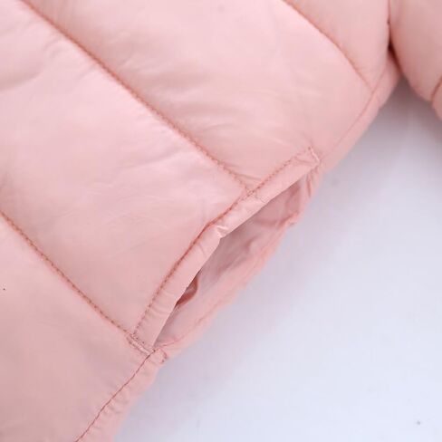 GLASH Kids Baby Girls Reversible Medium Weight Puffer Jacket Winter Hooded Coat in Kuwait