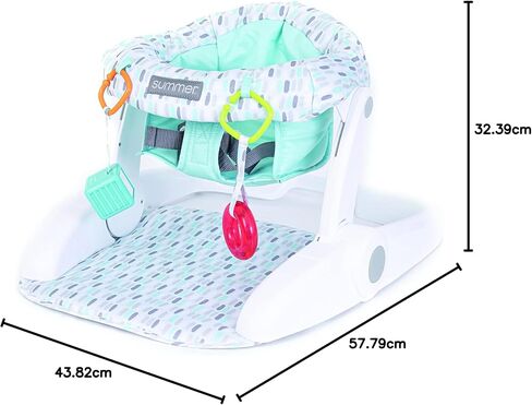 Summer Infant Learn-to-Sit 2-Position Floor Seat (Funfetti Pink) – Sit Baby Up in This Adjustable Baby Activity Seat Appropriate for Ages 4-12 Months – Includes Toys in Saudi Arabia