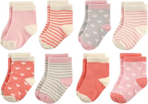Hudson Baby Baby 8-pack Cotton Rich Newborn and Terry Socks in Kuwait