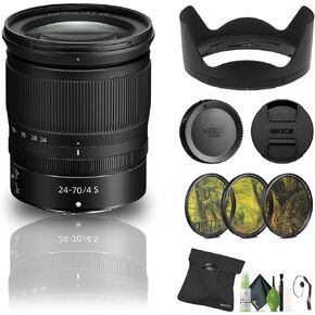 Nikon NIKKOR Z 24-70mm f/4 S Lens (20072) + Filter Kit + Cap Keeper + Cleaning Kit (Renewed)