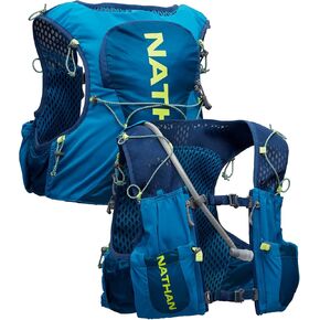 NathanQuickStart 2.0 4 Liter Hydration Pack with 1.5L Bladder, Front & Back Pockets for Essential Storage, Breathable & Moisture Wicking