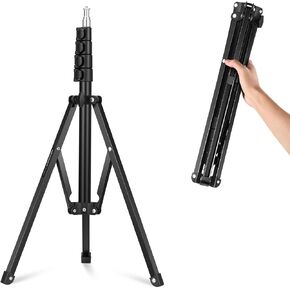NEEWER 71"/180cm Portable Light Stand, Adjustable Metal Camera Tripod Reverse Folding Light Tripod, LED Light Ring Light Reflector Stand with Flip Locks for Live Streaming Vlog Video Recording, ST180R