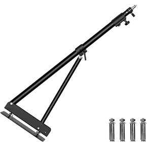 Wall-Mounted Boom Arm for Ring Light, Monolight, Softbox, Umbrella, Reflector, Support 160 Degree Rotation, Max Length 67in/169cm