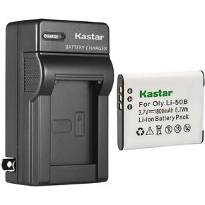 قطعة واحدة من بطارية Kastar وشاحن حائط تيار متردد بديل لـ Olympus Li-50B Traveler SH-25MR، SP-720UZ، SP-800، SP-800UZ، SP-810، SP-810UZ، SP-815UZ، Stylus 1010، Stylus 1020، ستايلس 1030SW، ستايلس 9000 in Kuwait