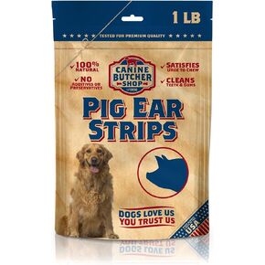Pig Ears for Dogs, Always USA Made (30-Pack), All Natural, Sourced in USA Pig Ears, Digestible Pork Dog Chew Treat