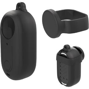 Silicone Protective Case with Lens Cap for Insta360 GO 3 Thumb-Shape Camera Case Cover Anti-Scratch Lens Protector