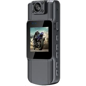 Andoer 4K Mini Body Camera with Audio Video Recording, 150° 180° Rotatable Wide Angle Lens, 1.54 Inch Battery Powered Video Camera, Night Vision Motion Detection