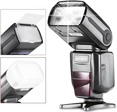 Neewer NW565EX E-TTL Slave Flash Speedlite with Flash Diffuser for Canon 5D Mark III,5D Mark II,7D,30D,40D,50D,300D,350D,400D,500D,550D,600D,700D,1000D,1100D and Other Canon DSLR Cameras in Saudi Arabia