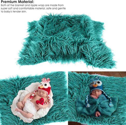 Yinuoday 2PCS Newborn Baby Photography Props DIY Newborn Wraps Photography Mat Blanket for Baby Boys and Girls in Kuwait