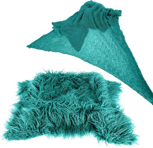 Yinuoday 2PCS Newborn Baby Photography Props DIY Newborn Wraps Photography Mat Blanket for Baby Boys and Girls in Kuwait