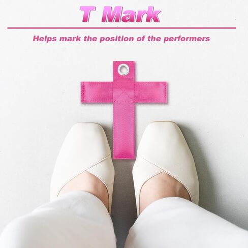 Cosmos Camera T Marker Photography Positioning Mark Stage Catwalk Marker Fluorescent Green Shooting Position Mark Camera T-Marker for Photoing of Model, Actor, Performer, Dancer (Hot Pink) in Kuwait