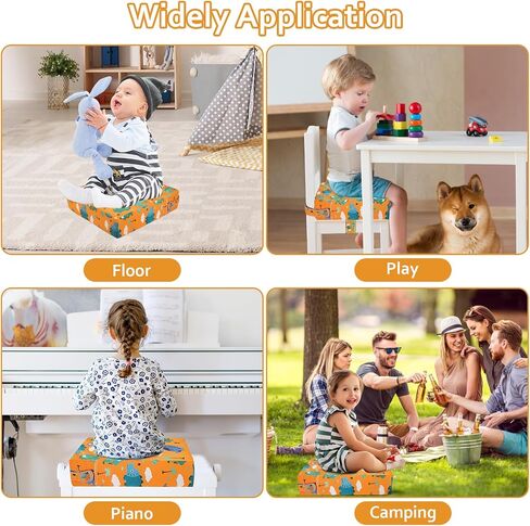 Toddler Booster Seat for Dining Table, PU Washable Double Safe Straps Non-Slip Bottom Booster Seat Dining Toddler, Portable Travel Increasing Cushion (Grey) in Saudi Arabia