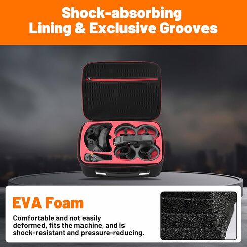 Carrying Case for DJI Avata 2, Travel Hard Shell Portable Storage Bag for DJI Avata 2 Fly More Combo with DJI Goggles 3/RC Motion 3 Drone Accessories in Kuwait