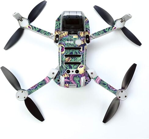 MightySkins Skin for DJI Mavic Mini Portable Drone Quadcopter - Blue Green Polygon | Protective, Durable, and Unique Vinyl Decal wrap cover | Easy To Apply, Remove, and Change Styles | Made in the USA (DJMAVMIN-Blue Green Polygon) in Saudi Arabia