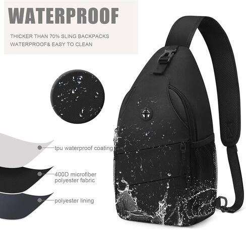 Pritent Crossbody Bags for Women Men Trendy Sling Bag Backpack Casual Chest Bag with Convertible Shoulder Strap in Kuwait