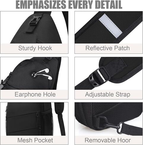Pritent Crossbody Bags for Women Men Trendy Sling Bag Backpack Casual Chest Bag with Convertible Shoulder Strap in Kuwait